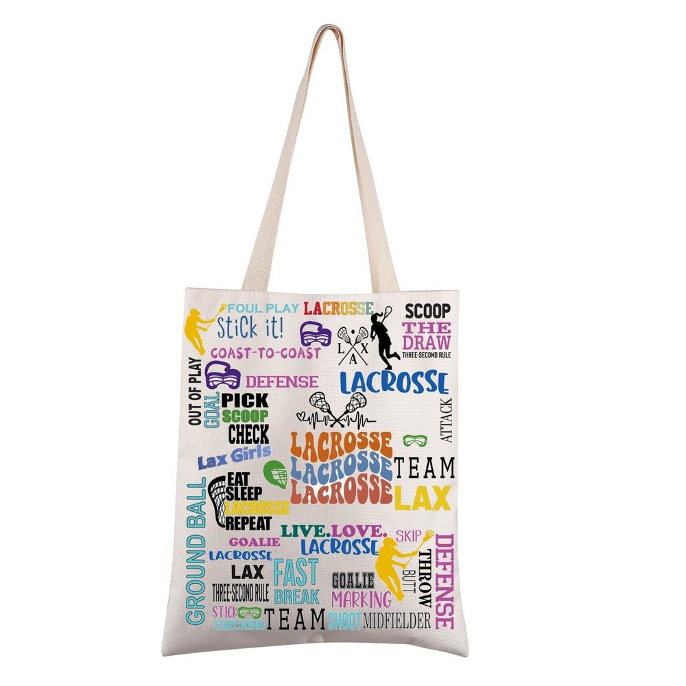 Lacrosse Players Tote Bag Lacrosse Lax Teammates Gift Lacrosse Lover Shoing :D